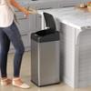 iTouchless 13 Gallon Sensor Kitchen Trash Can with Lid and Odor Filter, Stainless Steel Trashcan Extra-Wide Lid Opening Slim Garbage Bin for Home Office Work Bedroom Living Room Garage Large Capacity view 4
