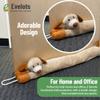 Evelots Under Door Dog Draft Stopper - Weighted - Keep Cold Air, Warm Air Out - Odor, Noise, Dust, Wind Blocker - Great for Window - Full 38 Inch Long - Heavy Duty Cute Puppy - Hanging Loops view 2