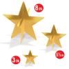 Beistle Gold 3-D Foil Star Centerpieces, 9-Count  Metallic Starry Table Decorations in 3 Sizes for New Years Eve, Awards Night, Graduation, Hollywood Party, Anniversary and Celebration Events view 2