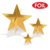 Beistle Gold 3-D Foil Star Centerpieces, 9-Count  Metallic Starry Table Decorations in 3 Sizes for New Years Eve, Awards Night, Graduation, Hollywood Party, Anniversary and Celebration Events view 3