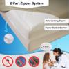 National Allergy 100% Cotton Twin Mattress Encasement 39x75x9, Hypoallergenic, Dust Proof Zippered 6-Sided Cover, Breathable, Noiseless Natural Cotton, AAFA & Oeko-TEX Certified view 2