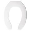 BEMIS 1055 Commercial Open Front Plastic Toilet Seat, Heavy Duty Industrial Seat without Lid for Long Lasting Use, Elongated, White view 1