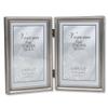 Lawrence Frames Bead Border Design, 4x6 Double, Pewter view 1