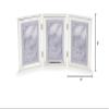 Lawrence Frames 4x6 Hinged Triple (Vertical) Metal Picture Frame Silver-Plate with Delicate Beading (510746T) view 2