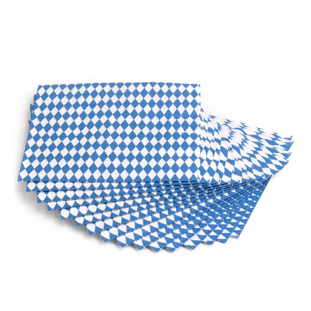 Beistle Blue & White Luncheon Napkins