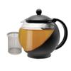 Primula Half Moon Teapot with Removable Infuser, Glass Tea Maker with Reusable Fine Mesh Stainless Steel Filter, Dishwasher Safe, 40-Ounce, Black view 1