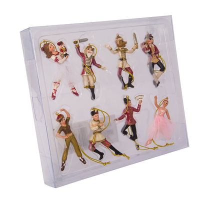Kurt Adler W20229 2.75" Polyresin Nutcracker Suite Miniature Ornament Set, 8 Pieces