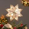 Kurt Adler Indoor 10 Light 8-Point Capiz Star Treetop with Arabesque Decoration view 2