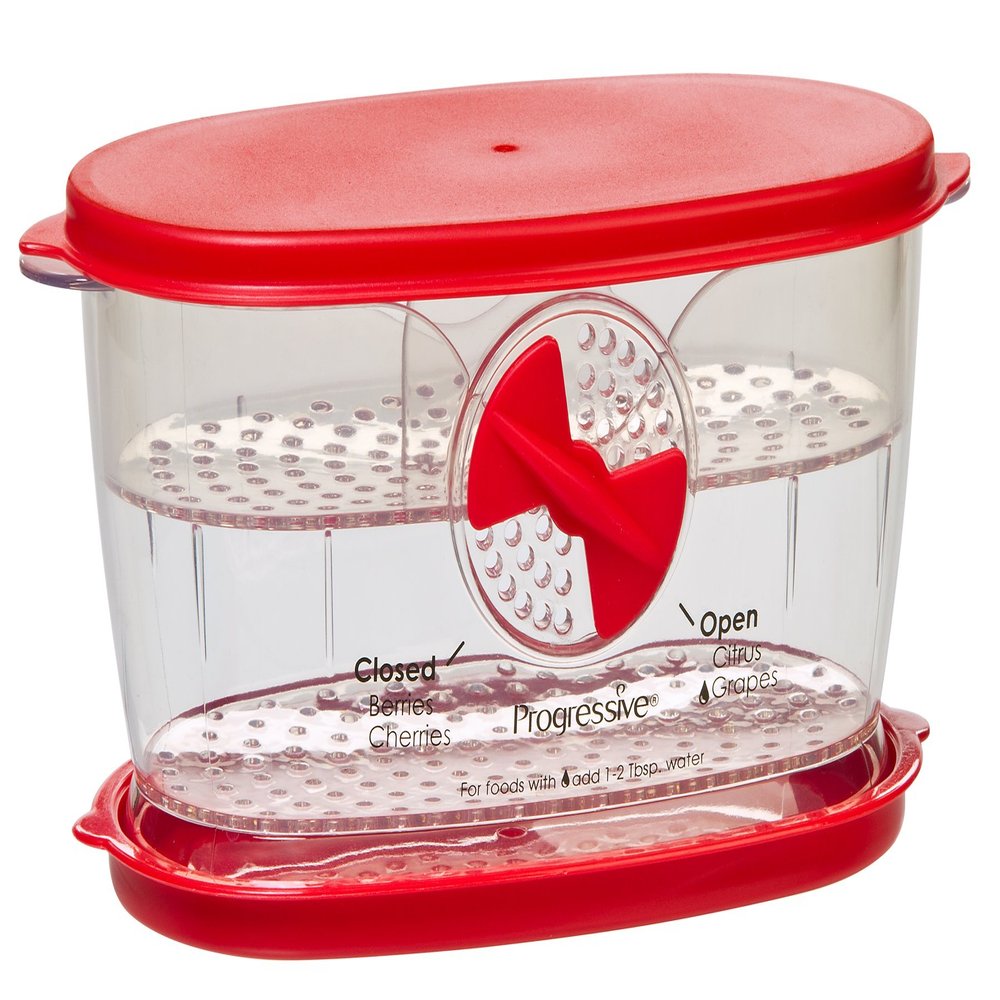 PrepWorks Berry Keeper, Red Freshness-Enhancing Storage for Berries and Small Fruits