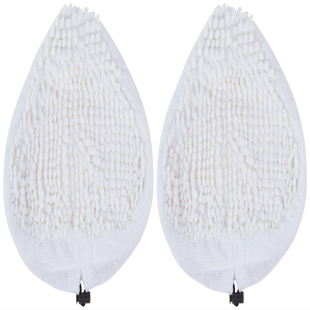 Dirt Devil Shaggy Steam Mop Replacement Pads, Pack of 2, White, For Sealed Hard Floors like Laminate, Tile, Hardwoods and More, Mopping Pad Replacement for Use with Dirt Devil Steam Mop