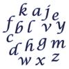 CK Products FMM Lower Case Script Alphabet Tappit Cutter Set - 1/2" view 2