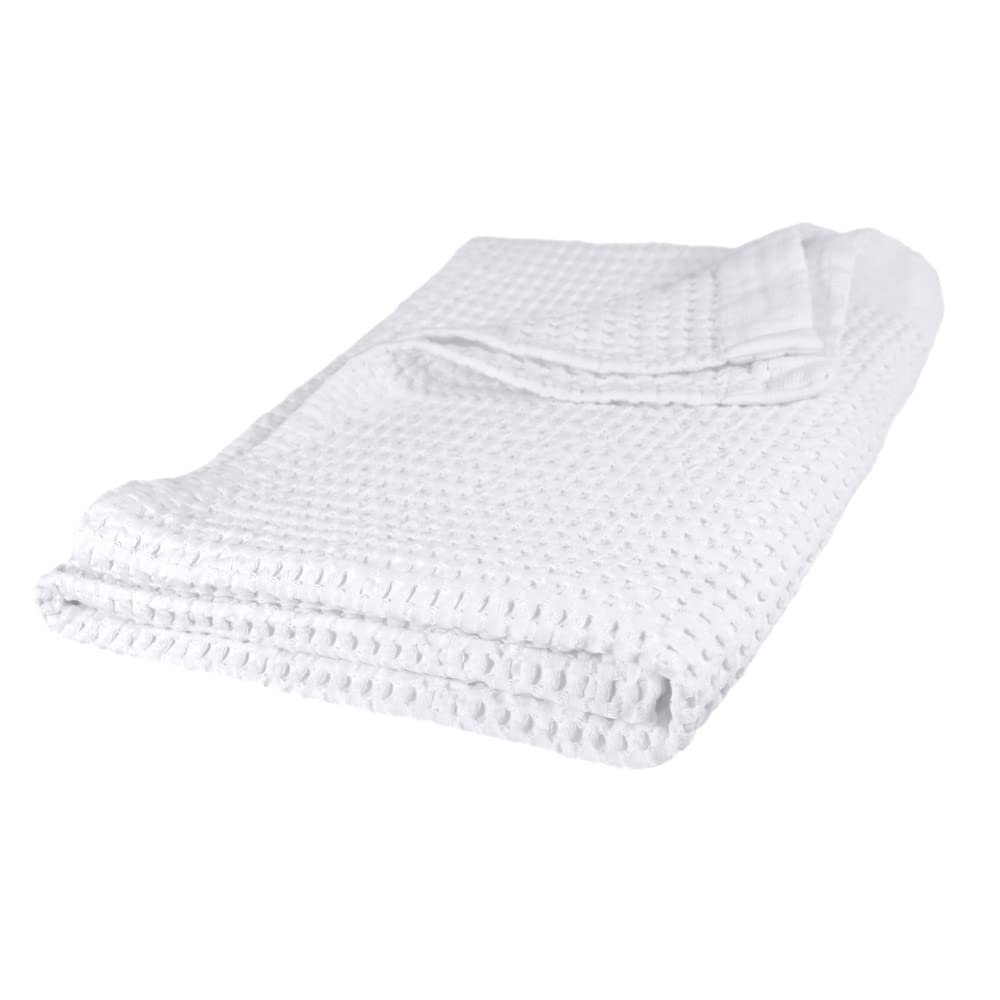 GILDEN TREE Waffle Bath Sheet Quick Dry Towel, Thin Luxury Bath Towels, Bath Sheets 40x80 Large Bath Towels, Modern Style (White)
