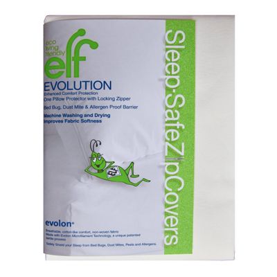 Eco Living Friendly Evolon Pillow Protector | Sleep Safe Zipper Cover | Zippered Standard Pillow Encasement