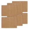 BambooMN Bamboo Placemat/Sushi Rolling Mat - 18" x 13" - Brown, 6 pcs view 1
