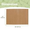 BambooMN Bamboo Placemat/Sushi Rolling Mat - 18" x 13" - Brown, 6 pcs view 2