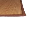 BambooMN Bamboo Slat Placemat with Brown Fabric Border - Solid Color Print - 18" x 13" - Carbonized Brown - 4pc view 2