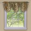 ACHIM Soft Waterfall Valance Window Curtains - 46 Inch Width, 40 Inch Length - Ombre (Earth) - Light Filtering Decorative Polyester Drapes for Bedroom Living & Dining Room Home Decor view 1