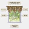 ACHIM Soft Waterfall Valance Window Curtains - 46 Inch Width, 40 Inch Length - Ombre (Earth) - Light Filtering Decorative Polyester Drapes for Bedroom Living & Dining Room Home Decor view 4