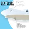 Centoco Wooden Toilet Seat Round, Closed Front with Cover, Residential, Chrome Hinge, Made in the USA, 700CH-001, White view 2