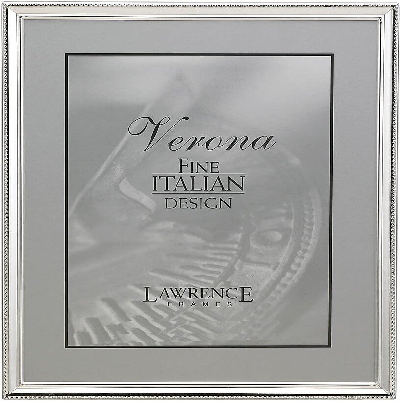 Lawrence Frames 11657 Polished Silver Plate 5x7 Picture Frame - Bead Border Design