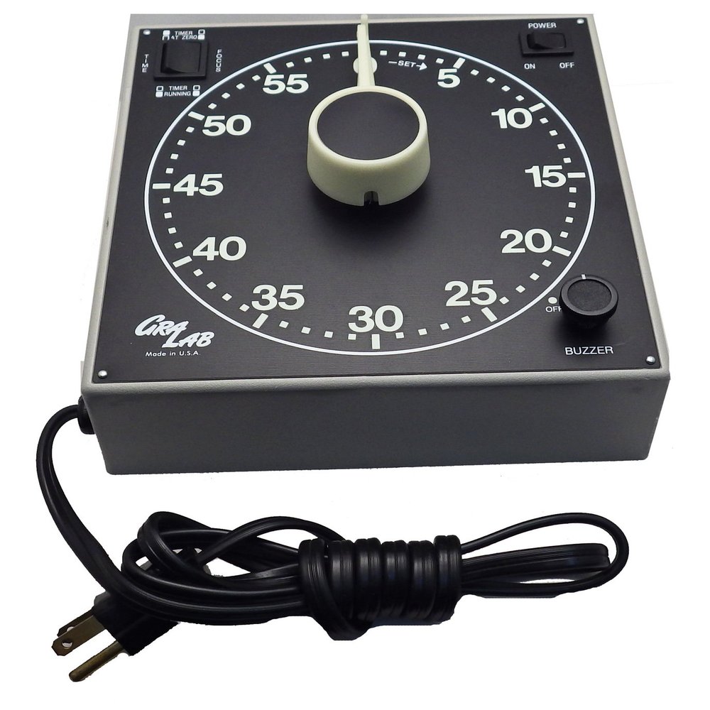 GraLab Model 300, 60 Minute Photography and Darkroom Timer, 7-1/2" Length x 7-1/2" Width x 2-1/2" Height