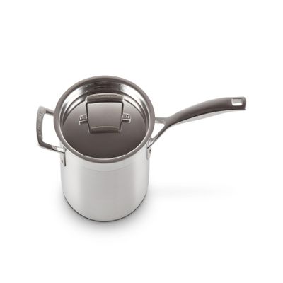 Le Creuset Stainless Steel Classic 3-Ply Saucepan, 3qt