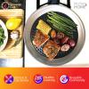 Kitchen + Home Stove Top Smokeless Grill Indoor BBQ, Stainless Steel with Double Coated Non Stick Surface view 2