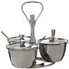 Winco 3-Unit Relish Server, Medium, Stainless Steel view 1
