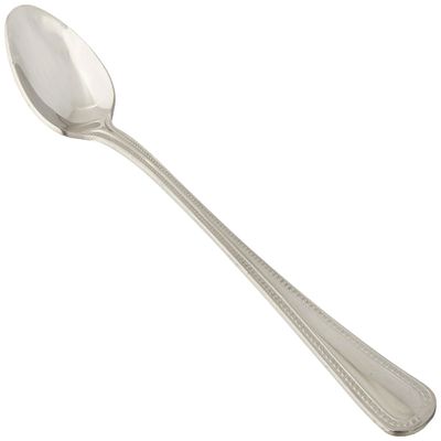 Winco Pearl Stainless-Steel Iced Tea Spoon, Extra Heavyweight, 8" (12 Pack)