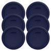 Pyrex 7201-PC 4 Cup Blue Food Storage Replacement Lid (6-Pack) - Made in USA view 1