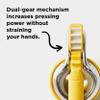 Chef'n FreshForce Lemon Squeezer Citrus Juicer, Manual Hand Press with Dual-Gear Power for Maximum Juice Extraction, Durable, Yellow view 4