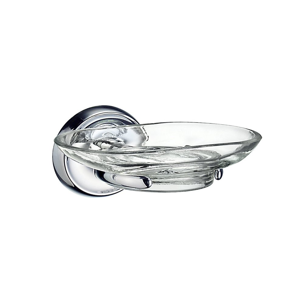 Smedbo SME, Polished Chrome K242 Holder with Glass Soap Dish