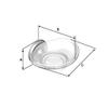Smedbo SME, Polished Chrome K242 Holder with Glass Soap Dish view 2