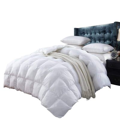 1000TC Hungarian GOOSE DOWN Comforter, Baffle Box, Egyptian Cotton Cover, Size - King