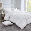 Luxurious 800 Thread Count Hungarian Goose Down Comforter Duvet Insert - King/Cal King Size, 75 oz. Fill Weight, Premium Baffle Box, 100% Egyptian Cotton Cover (White) view 2