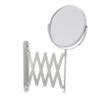 Axxentia Bathroom 282802 Magnifying Wall Mirror Chrome Round 17 cm Diameter 3 times Magnification 57 cm Extendible view 1