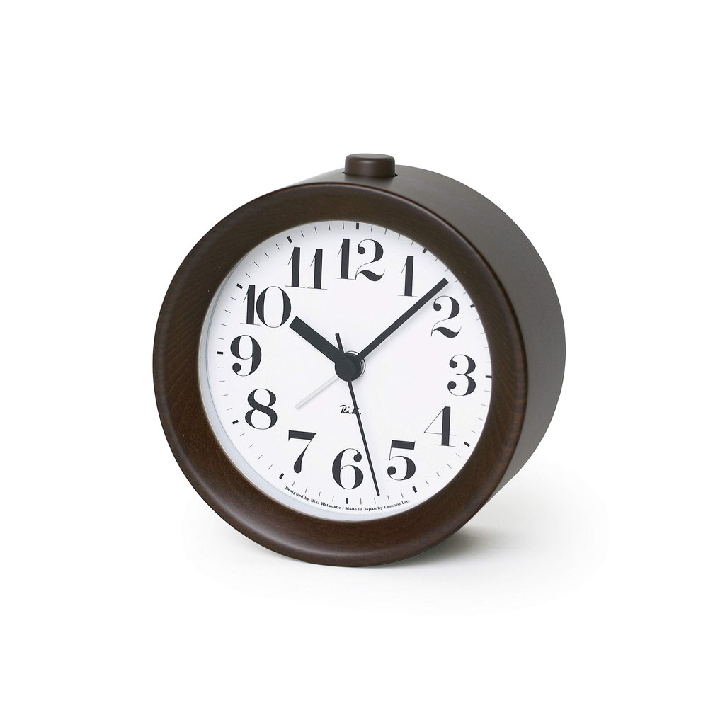 Remnos WR09-15 BW Lemnos Alarm Clock, Riki Alarm Clock Brown w110h115d56m