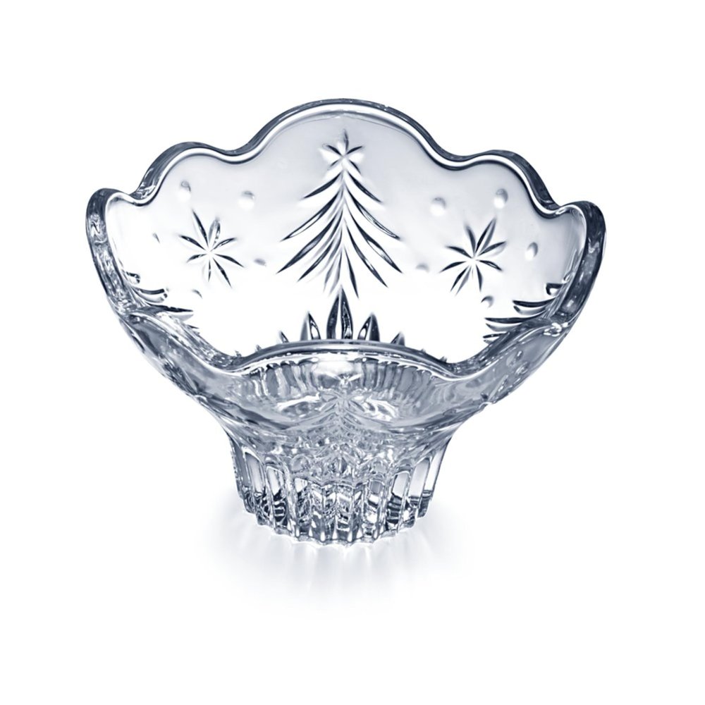 Mikasa Christmas Night Footed Bowl, 6", Glass