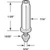 Slide-Co 161934 7/16 In. Bi-Fold Door Bottom Pivot with Adjustable Grooved Steel Tip (2 Pack) view 2