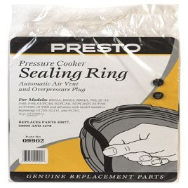 Presto 075741099026 Cooker Sealing Ring with Air Vent & Over Pressure Plug 6 Qt. 1-Pa, No Size, No Color