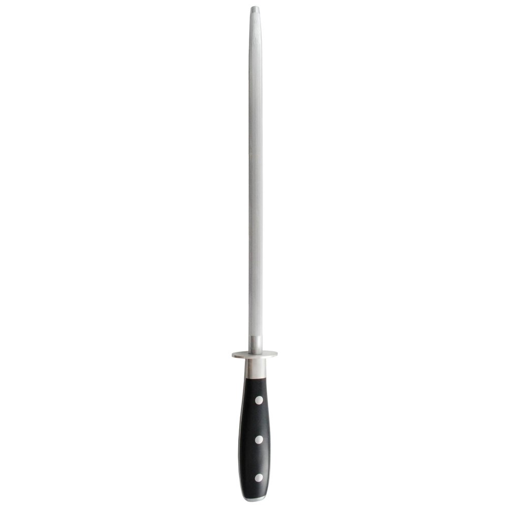 Messermeister 12 Ceramic Sharpening Rod - Knife Sharpener - Fine 1200 Grit - Ceramic Core, Large Sharpening Surface & Soft-Grip Handle