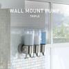 simplehuman Wall Mount Pumps, Triple 15 fl. oz. Shampoo & Soap Dispenser, Stainless Steel view 3