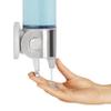 simplehuman Wall Mount Pumps, Twin 15 fl. oz. Shampoo & Soap Dispenser, Stainless Steel view 2