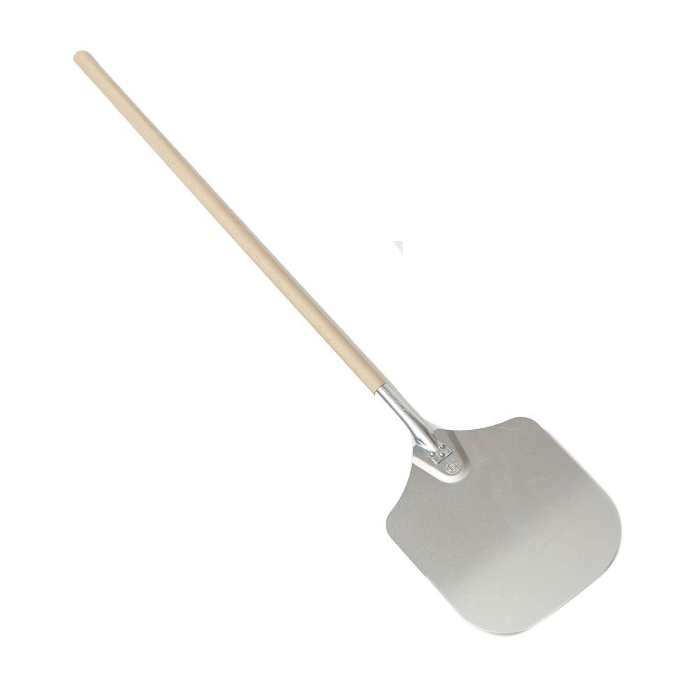American Metalcraft, inc. 5212 52" Aluminum Pizza Peel with 38" Wood Handle, 12" x 14" Medium Blade, Silver