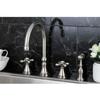 Kingston Brass KS2798AXBS Governor Deck Mount Kitchen Faucet with Brass Sprayer, 8-1/4-Inch, Brushed Nickel view 3