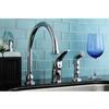 Kingston Brass KB821 Chatham Single Lever Handle Kitchen Faucet with Sprayer without Soap Dispenser, 9-Inch, Polished Chrome view 2