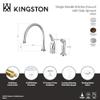 Kingston Brass KB821 Chatham Single Lever Handle Kitchen Faucet with Sprayer without Soap Dispenser, 9-Inch, Polished Chrome view 4