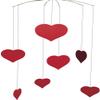 Happy Hearts (Valentine) Hanging Mobile - 16 Inches - High Quality Plastic - Handmade in Denmark by Flensted view 1