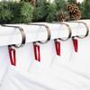 Haute Decor The Original MantleClip Stocking Holder with Holly Embossed Design- 4 Pack (Oil-Rubbed Bronze) - Christmas Stocking Hanger Adjusts to Fit Various Mantel Styles view 2