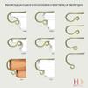 Haute Decor The Original MantleClip Stocking Holder with Holly Embossed Design- 4 Pack (Oil-Rubbed Bronze) - Christmas Stocking Hanger Adjusts to Fit Various Mantel Styles view 3